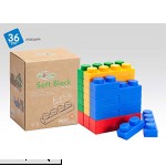 UNIPLAY Antibacterial Soft Building Blocks Basic Series Multi colors 36pcs 36 PCS B071W95T1P
